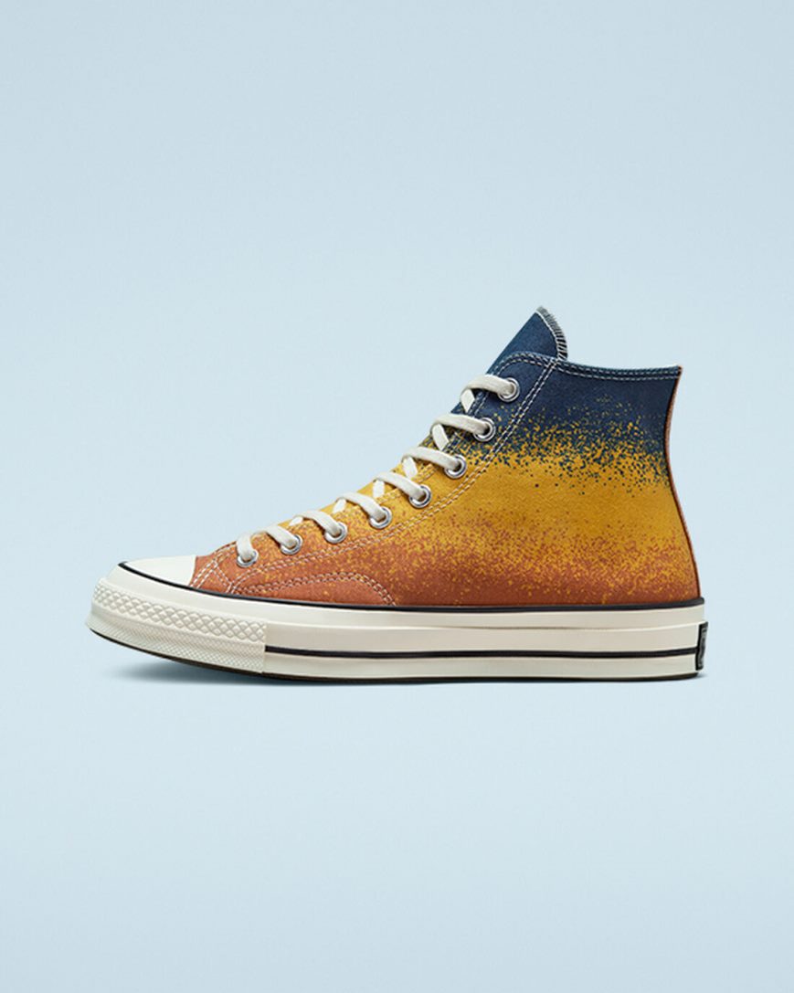 Women's Converse Chuck 70 Scatter Dye High Top Shoes Gold | AU 16843O